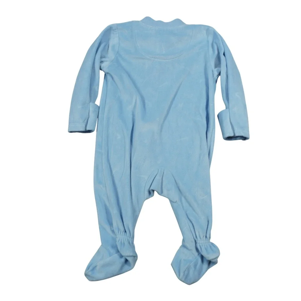 Nike Baby Boy 3M Velour Footed Sleeper Bodysuit and Pants Set Blue Teal 3 Piece